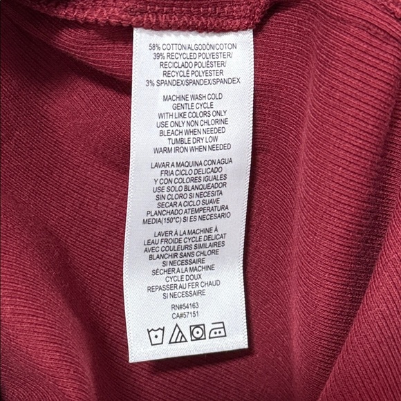 Calvin Klein Jeans Womens Ribbed Burgundy Midi Quarter Length Sleeve Dress Small - Picture 4 of 9
